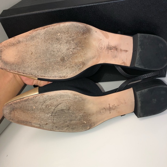 CHANEL sling back gold toe flats - Picture 5 of 7